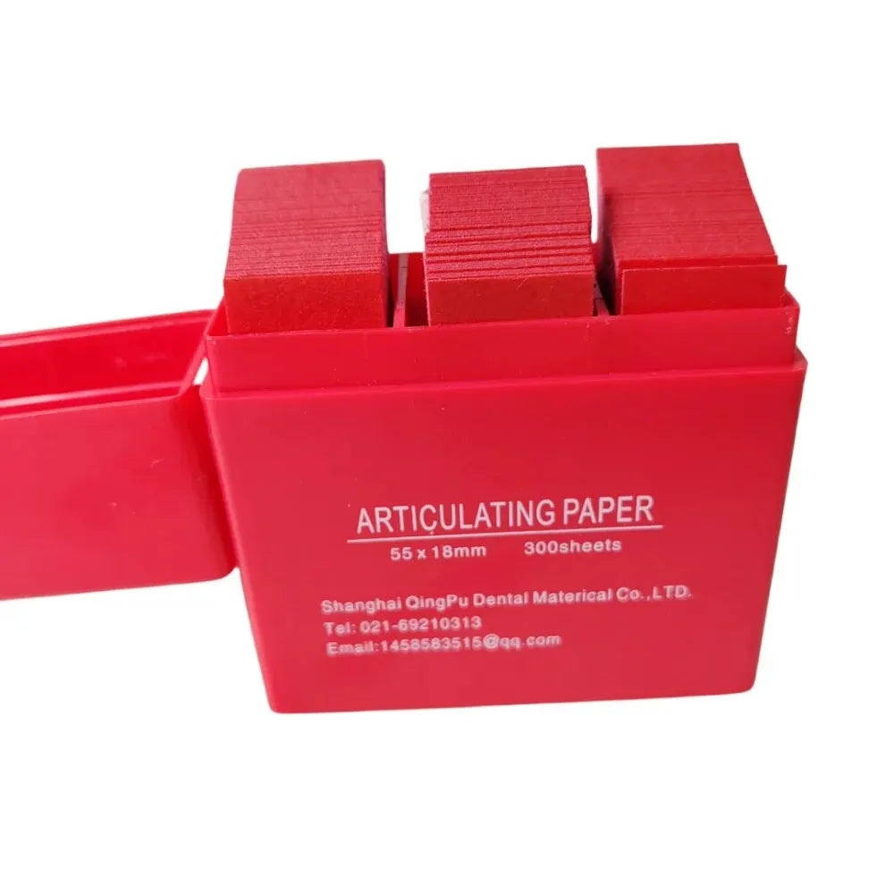 300Sheets/Box Dental Articulating Paper Double-sided Bite Strips Tooth Whitening Articulation Paper Dentistry Materials