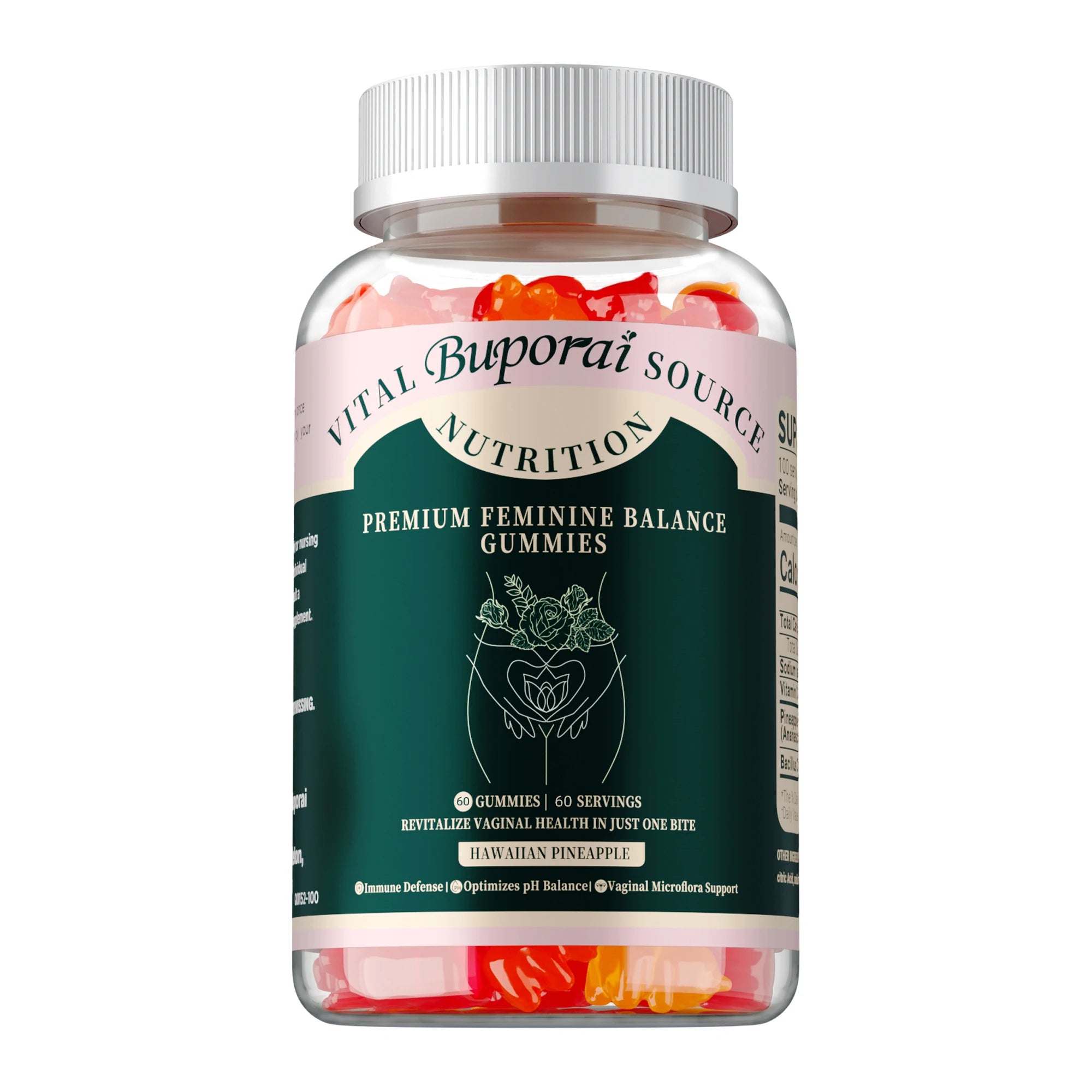 Premium Feminine Balance Gummies - Regulate Physiological Balance, Promote Digestion, Enhance Immunity - 60pcs