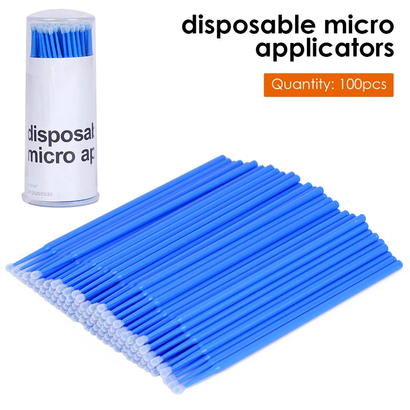 100pcs Dental Microbrush Disposable Supplies Applicators Stickers Micro Brushes Teeth Oral Care Clean Odontologia Extension