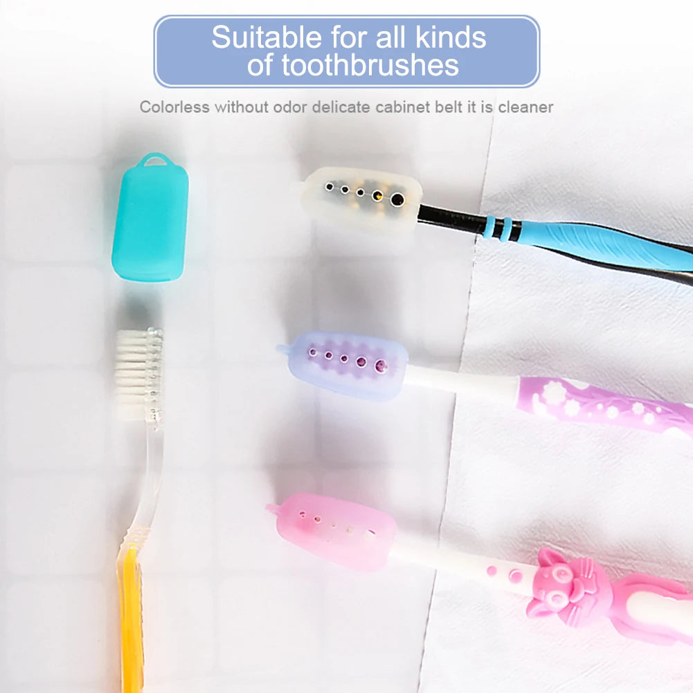 3Pcs Portable Toothbrush Cover Holder for Adults Kids Toothbrush Headgear Travel Camping Brush Cap Case Toothbrushes Protector