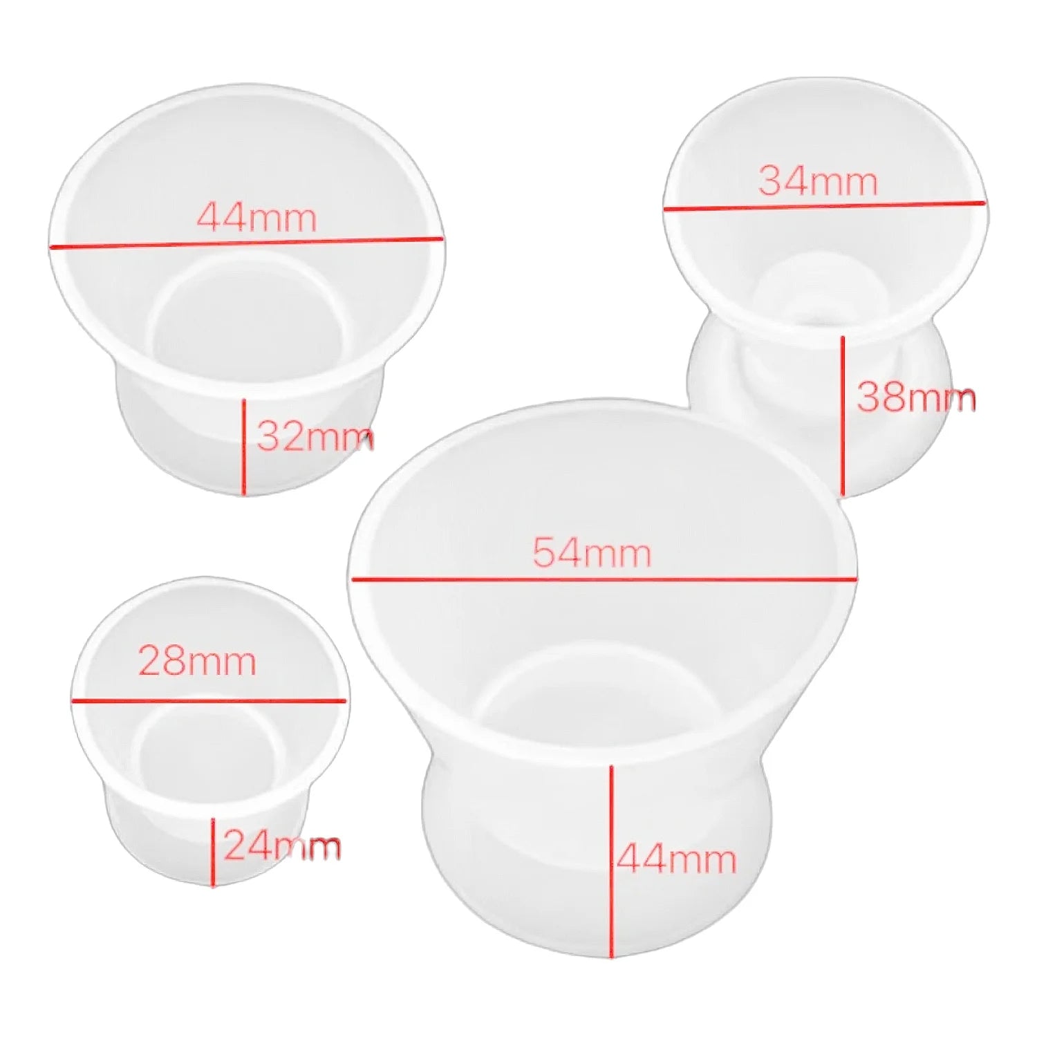 4 Pcs Dental Silicone Mixing Bowls Dappen Dishes Transparent for Teeth Whitening Dental Lab Odontologia Dentist Materials Tools