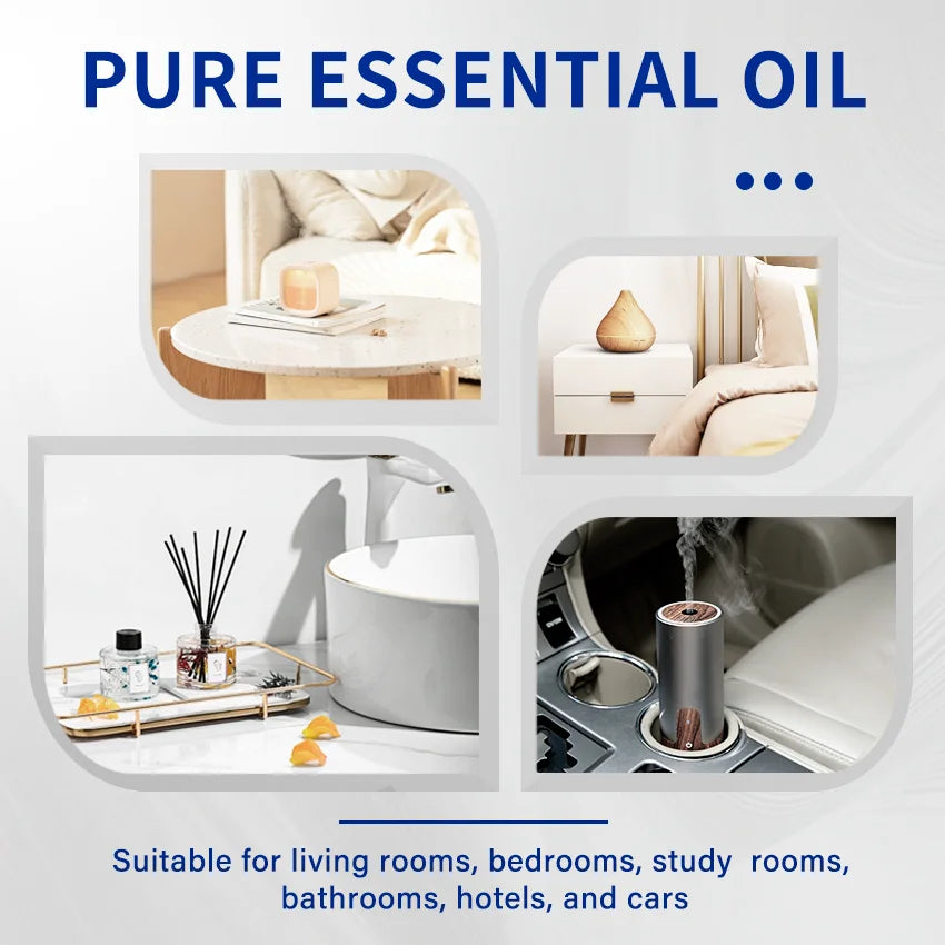 HIQILI Gold Coast Set, TOP 6 PCS Fragrance Oils Gift Set for Aromatherapy Car Home hotel Diffuser Humidifier Candles Making