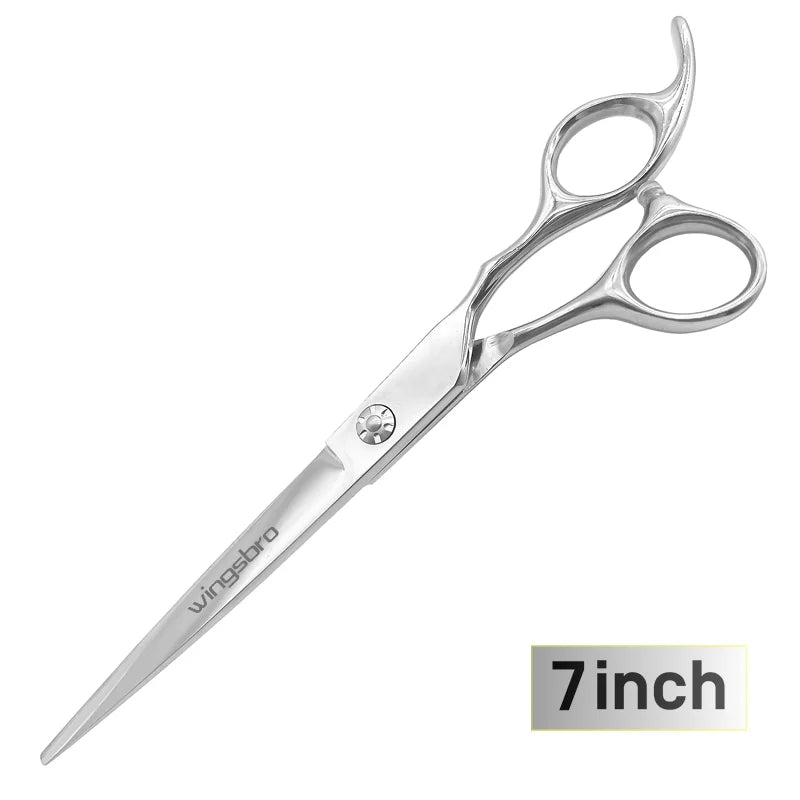 wingsbro Professional Barber Shop Scissors, 6.5/7.5/8.5 Inch Premium Stainless Steel Hairdressing Scissors, Straight Scissors