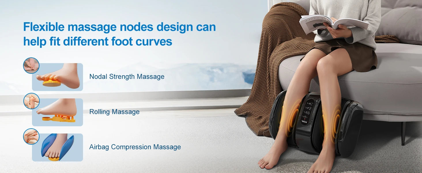 Shiatsu Foot Massager Electric Feet Massage with Heat and Deep Tissue Kneading for Relief Stress, Deep Rolling Massage,Best Gift
