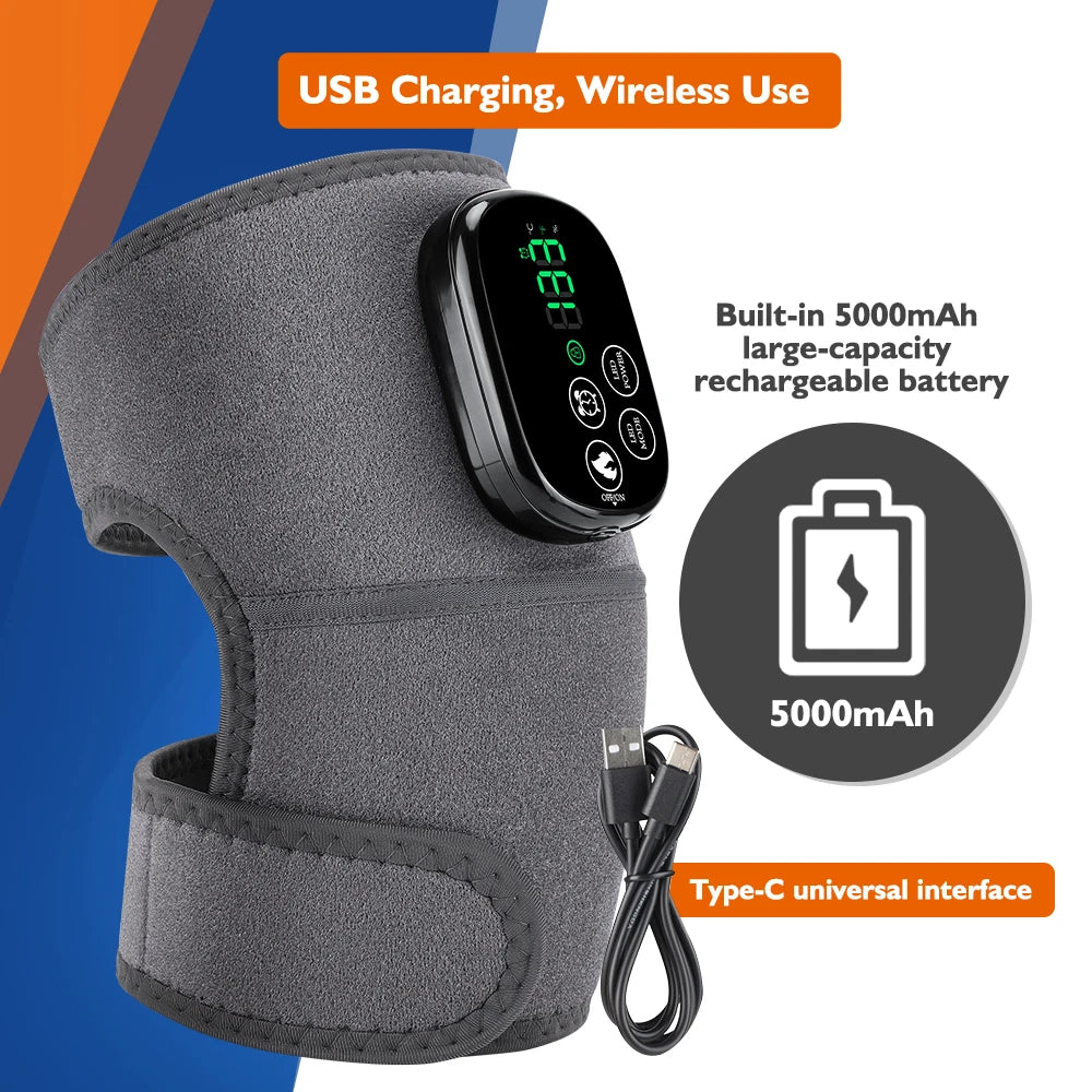 660&850nm Light Knee Massage Belt Heating Shoulder Knee Elbow Support Pad Relieves Leg Joint Muscle Fatigue Knee Brace Belt