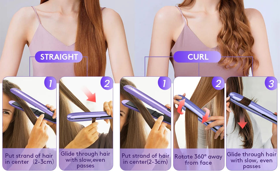 Sejoy Professional Electric Hair Curling Iron 110v/220v Hair Straightener Multi-function PTC Heater Crimper Curler Corn