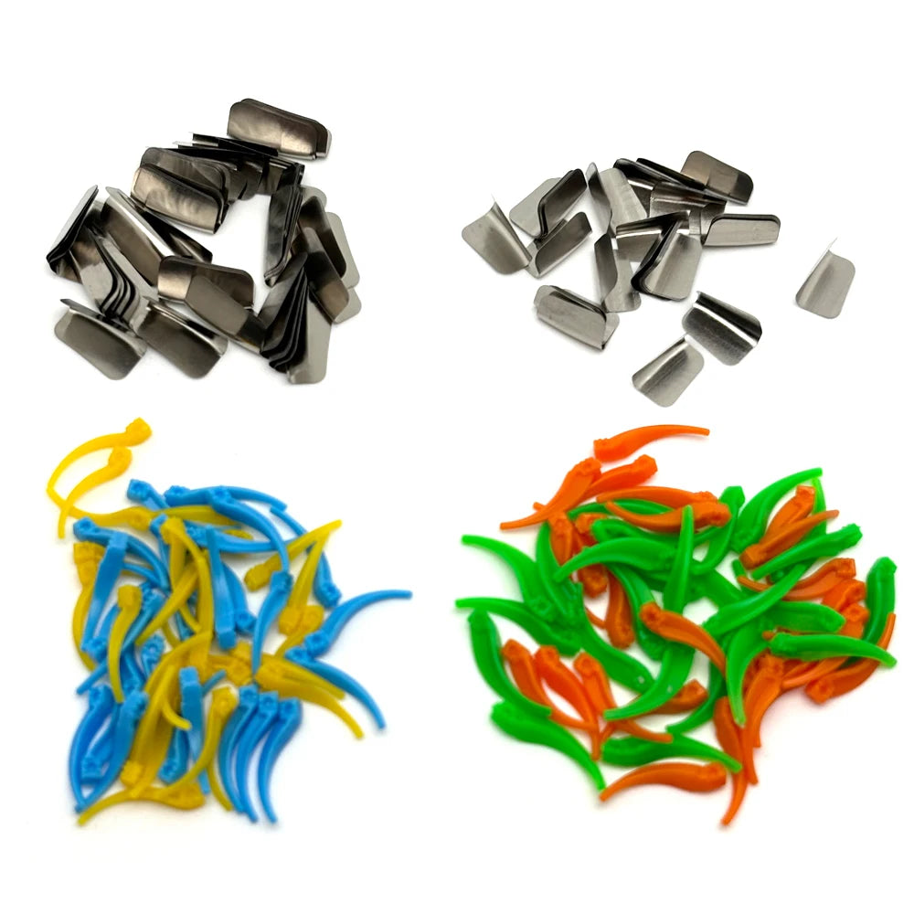 200Pcs Dental Supplies Anterior Matrix System Wedge Matrix Bands Interdental Wedges