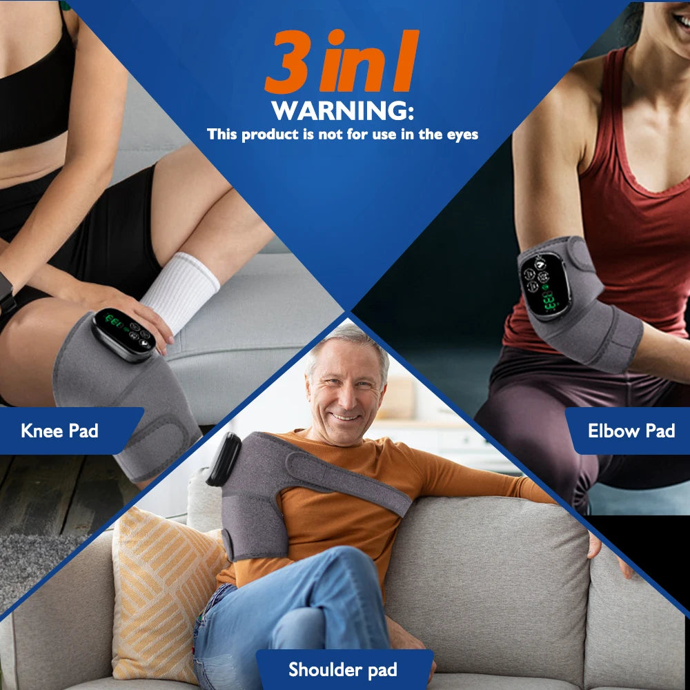660&850nm Light Knee Massage Belt Heating Shoulder Knee Elbow Support Pad Relieves Leg Joint Muscle Fatigue Knee Brace Belt