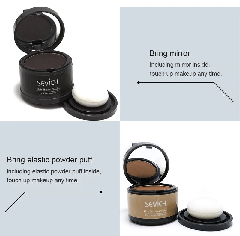 Sevich Waterproof Hair Line Powder 4g Natural Instant Hairline Shadow Powder Black Root Cover Up Forehead Hair Makeup Concealer