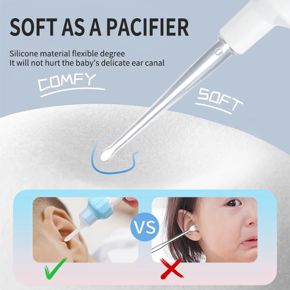 Electric Vacuum Ear Wax Remover Luminous Ear Pick Suction Device Ear Picking Spiral Ear Cleaning Tools For Children Kids Adults