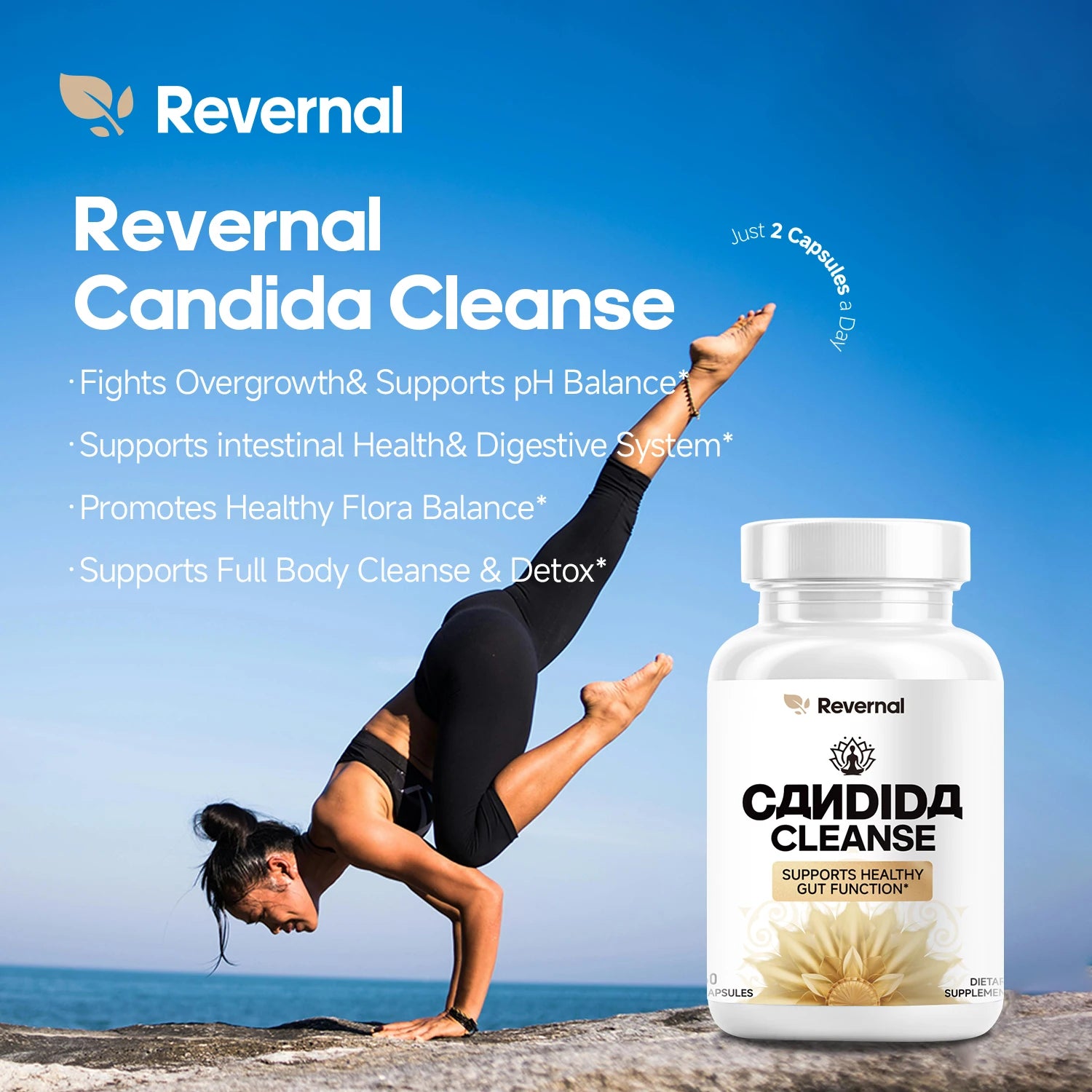 Candida Cleanse - Gut & Colon Support (60 Capsules) - for Men & Women - Natural Herbs for Intestinal Detox - Anti Yeast Overgrow