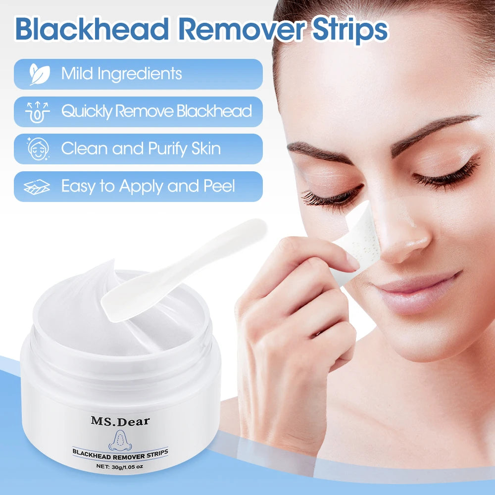 80pcs paper Blackhead Remover Nose Mask Pore Strip Black Mask Peeling Anti Acne Treatment Nasal Patch Deep Cleansing Skin Care