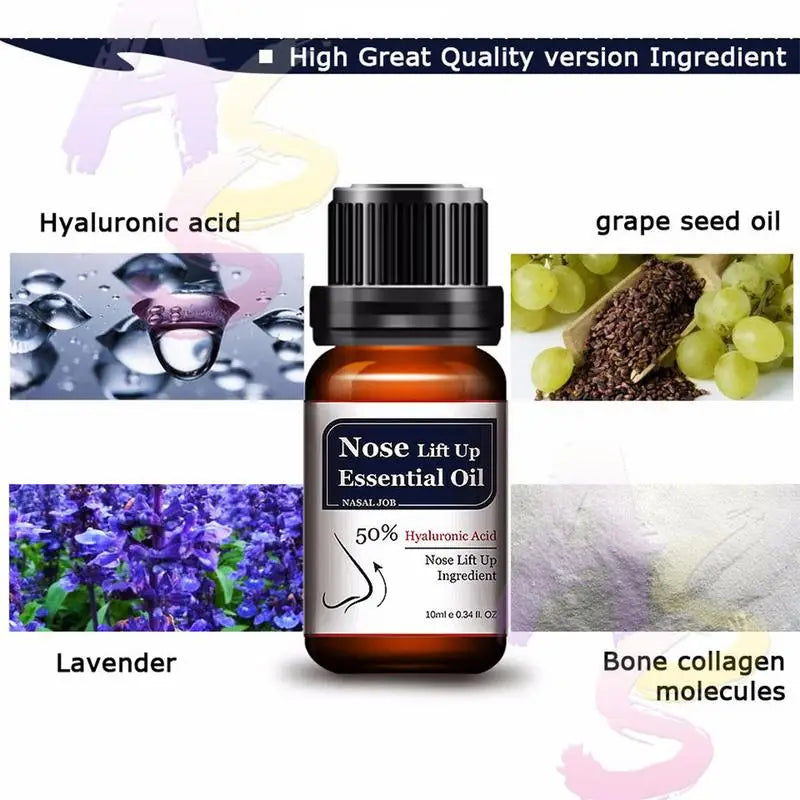 Nose Essential Oil Lift Up Heighten Rhinoplasty Collagen Firming Moisturizing Nose Shape Reshape Natural Face Skin Care