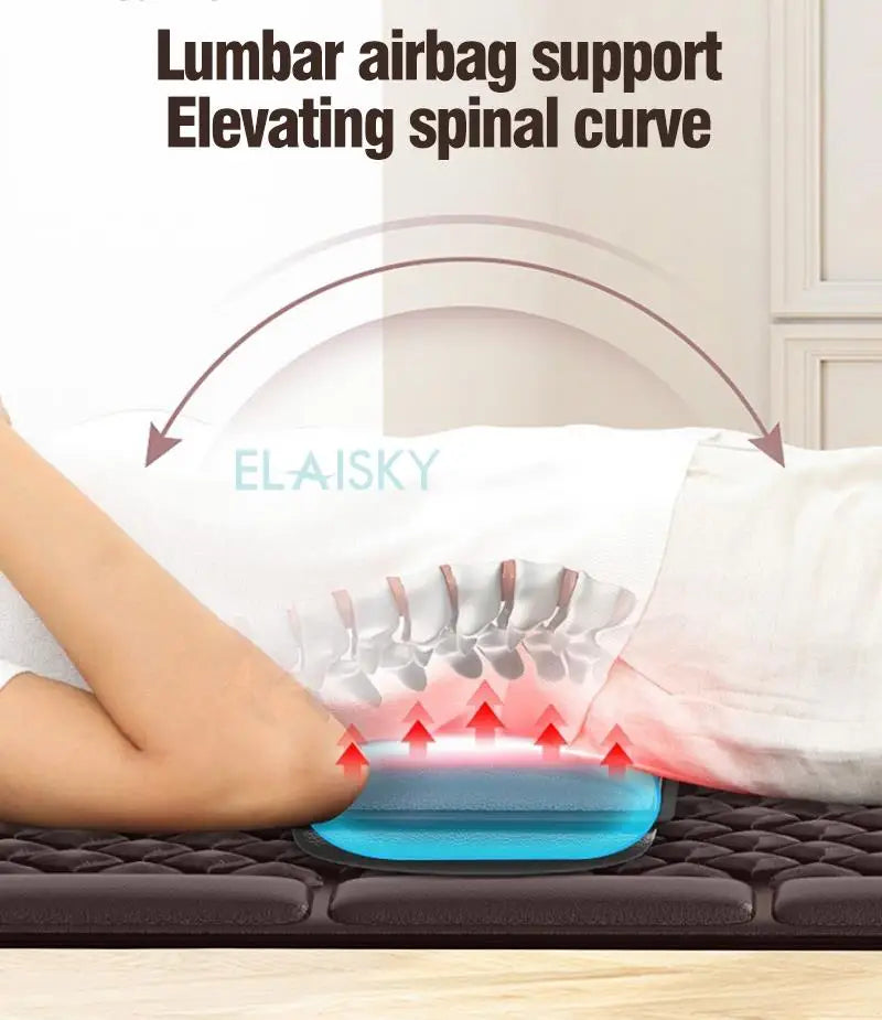 Massage Mattress Electric 110V-220V Vibrating Heating Infrared Massager Cushion For Neck Back Foot Full Body Pain Stress Relief