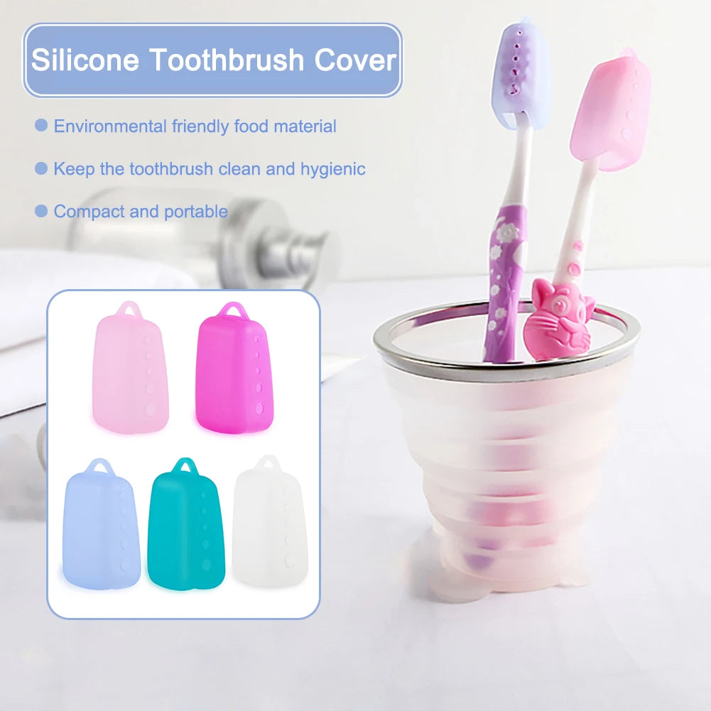 3Pcs Portable Toothbrush Cover Holder for Adults Kids Toothbrush Headgear Travel Camping Brush Cap Case Toothbrushes Protector
