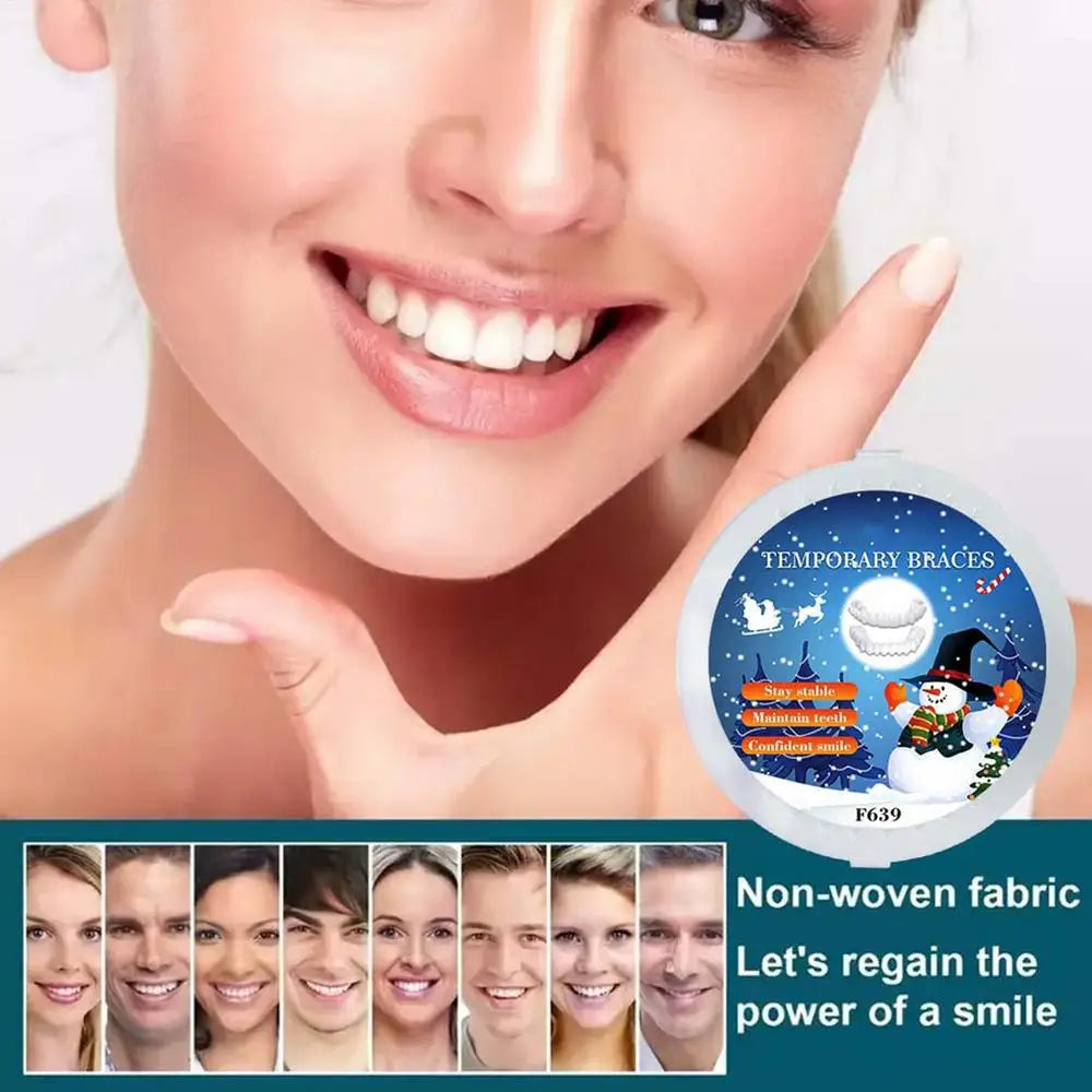 Veneer Snap On Teeth Kit Fake Tooth Cover Snap On,Teeth Fake Teeth Simulation Braces Veneers Dentures Cosmetic Fake Tooth Cover