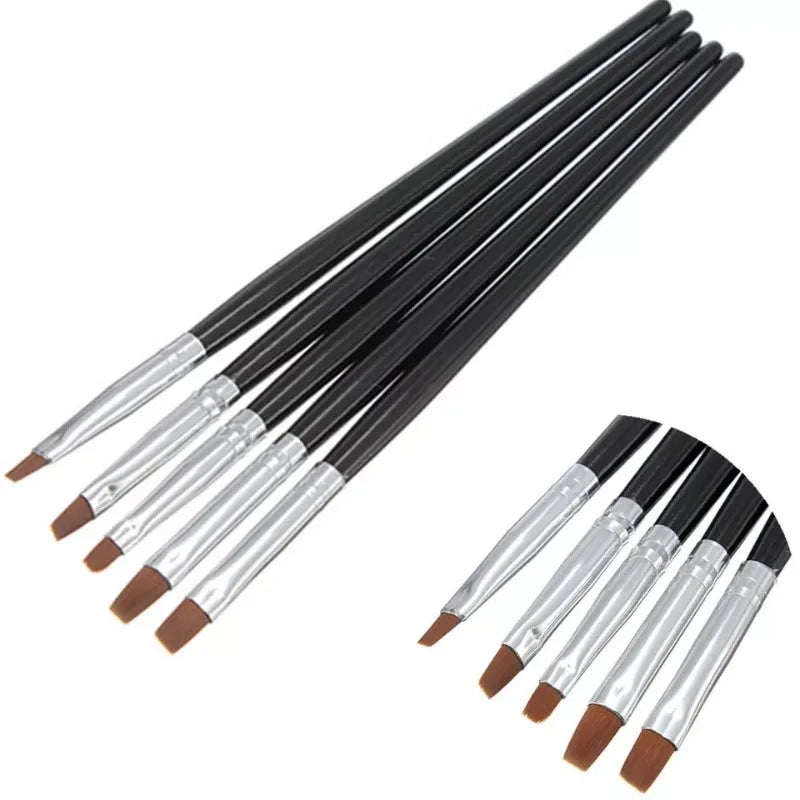 5Pcs Dental Resin Brush Pens Dental Shaping Silicone Adhesive Composite Porcelain Teeth Dentist Tools Dentistry Lab Tool