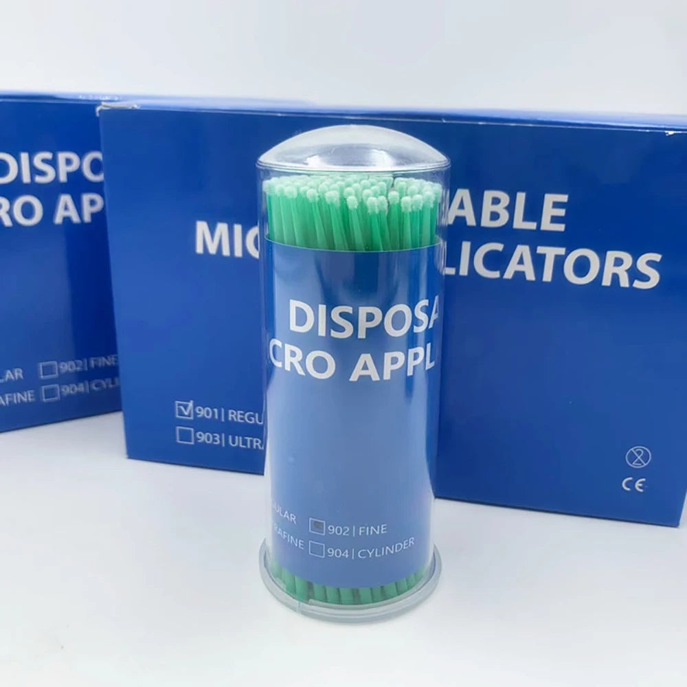 PIORPOY 100Pcs Dental Micro Brush Bottle Dental Disposable Micro Brushes Applicators Brush Teeth Oral Dentist Materials Dropship