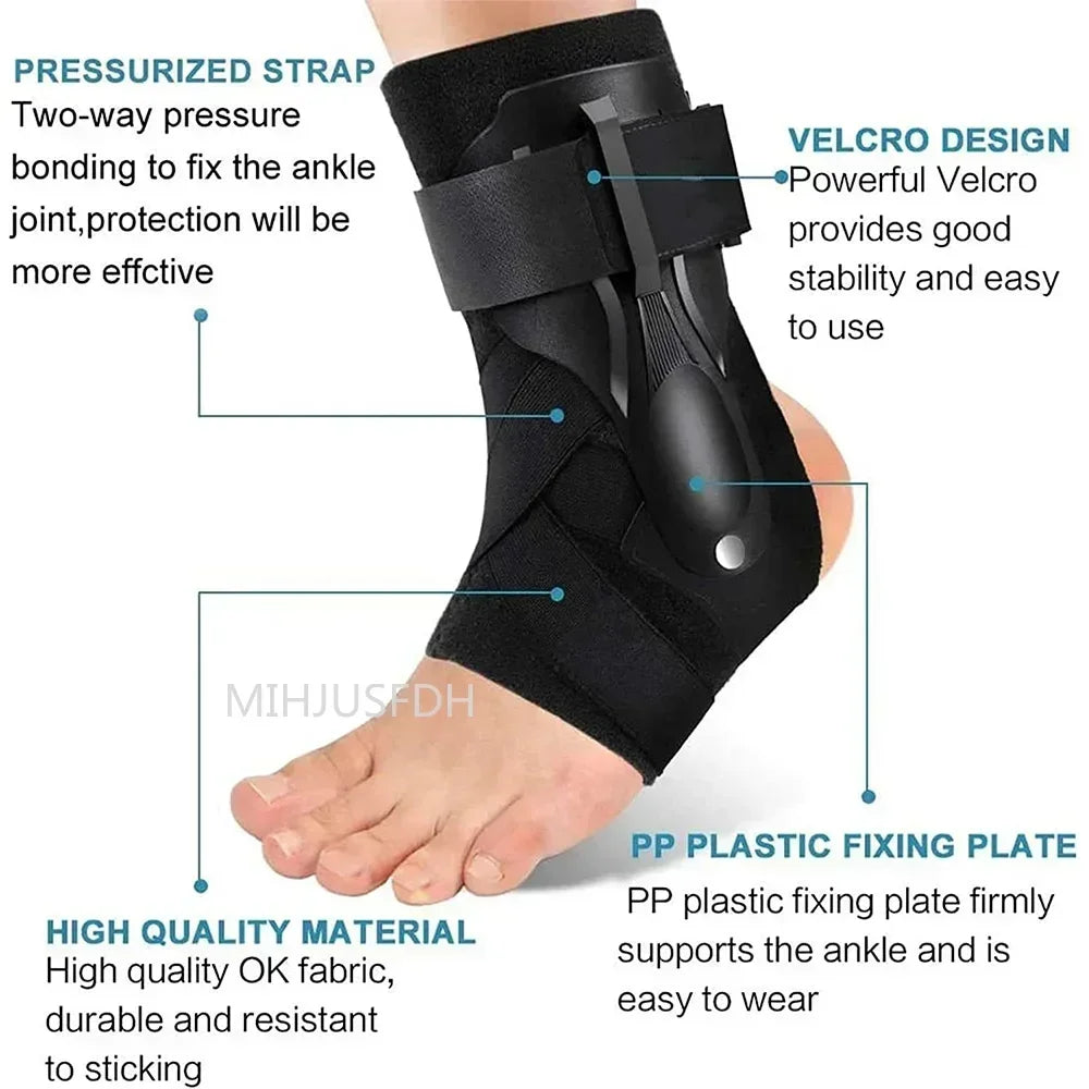 Ankle Brace for Sprained Ankle Support with Side Stabilizers for Men Women Ankle Splint Stabilizer Recovery Tendonitis