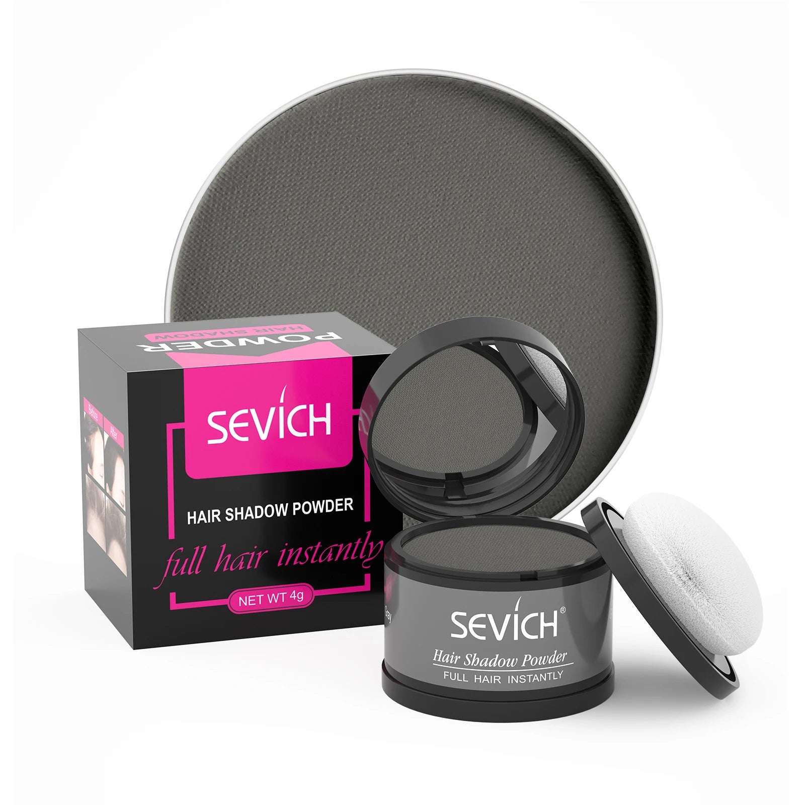 Sevich Hairline Powder Instantly Conceals Hair Loss Root Touch Up Powder Hair Loss Cover Up Hair Shadow Powder Black Hair Fibers