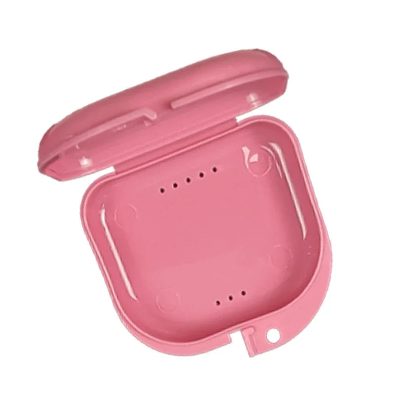 Denture Storage Box Portable Mouth Guard Container Supplies Tray Braces Case Health Care Oral Hygiene Dental Appliance