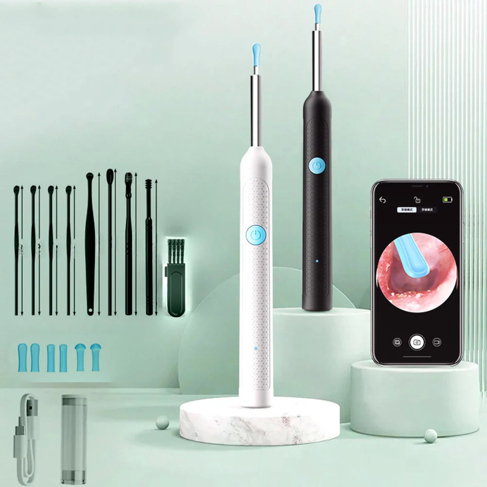 Smart Visual Wax Removal Tool with Camera Otoscope Ear Cleaner Rechargeable Endoscope Earpick Health Care Set