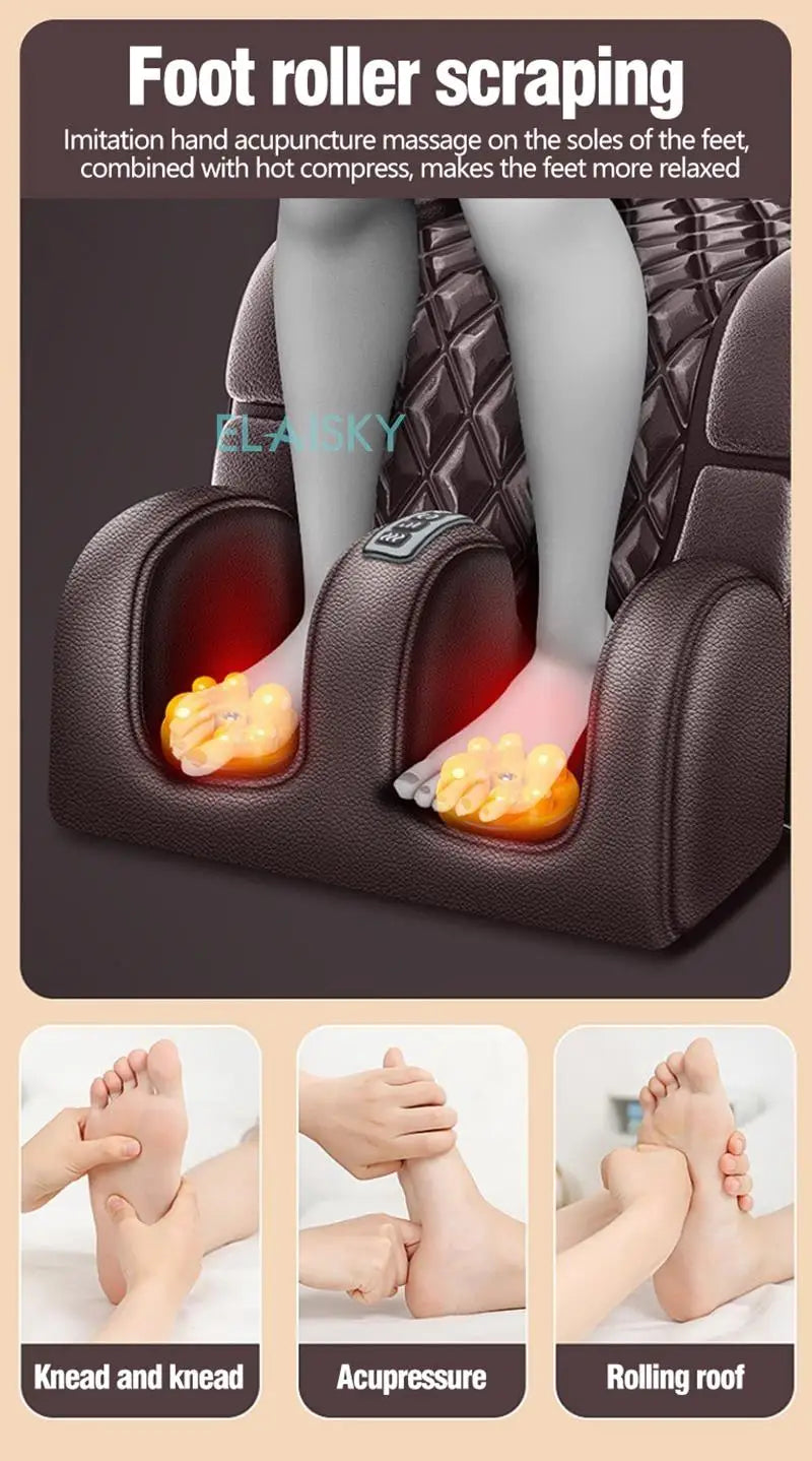 Massage Mattress Electric 110V-220V Vibrating Heating Infrared Massager Cushion For Neck Back Foot Full Body Pain Stress Relief