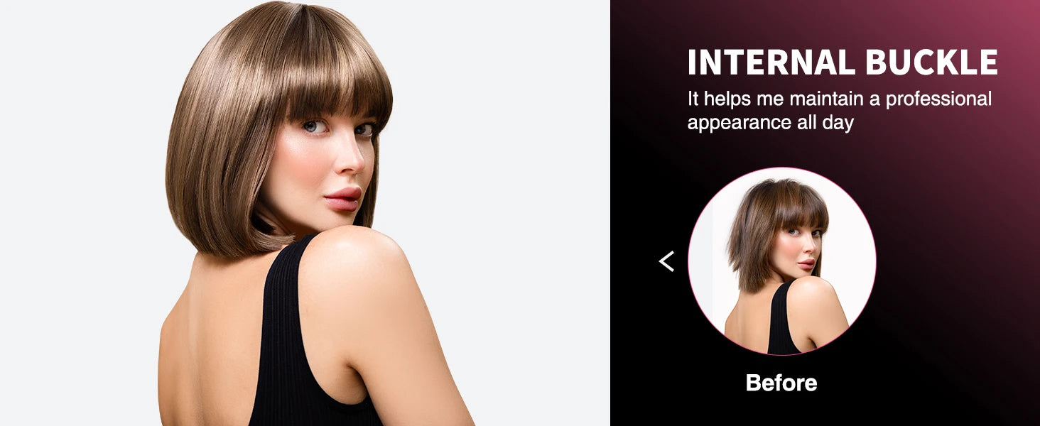 BOPCAL Cordless Hair Straightener Brush 10000mAh LED Display Negative Ions Hair Care Ceramic Electric Hot Heating Comb