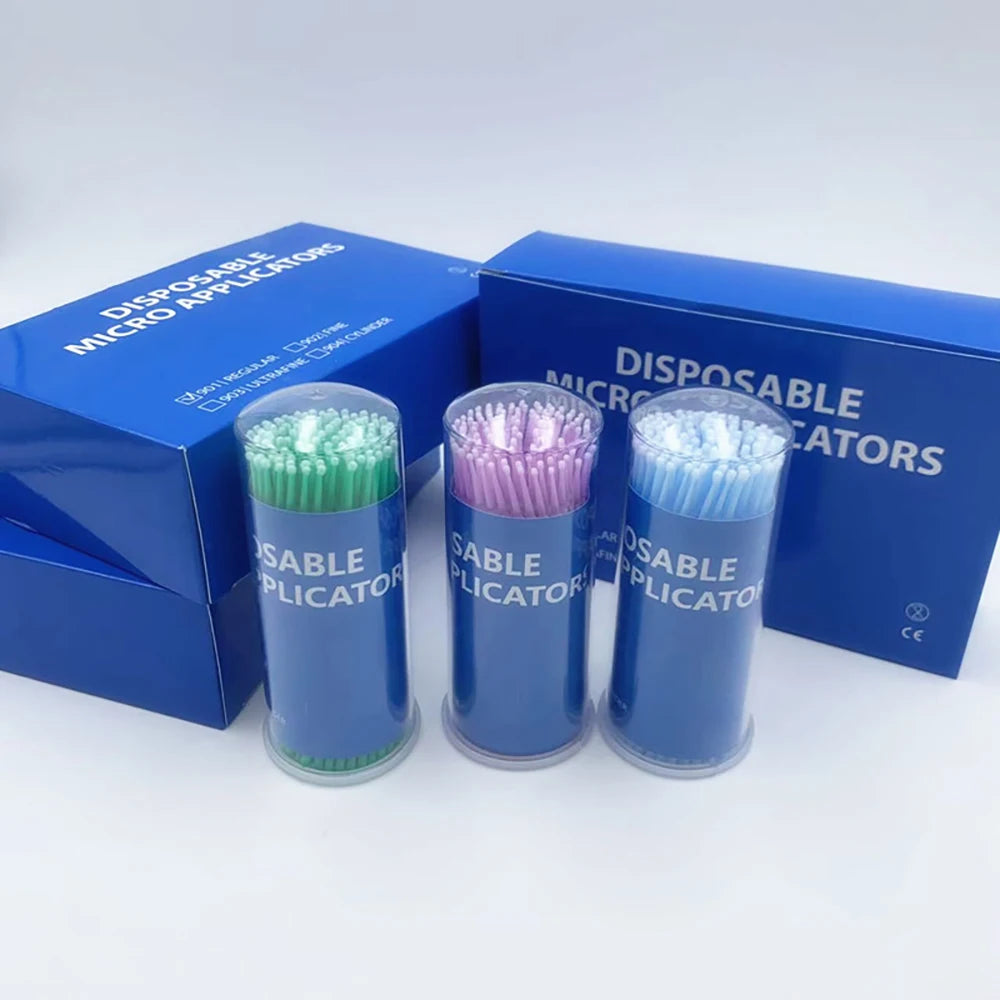 PIORPOY 100Pcs Dental Micro Brush Bottle Dental Disposable Micro Brushes Applicators Brush Teeth Oral Dentist Materials Dropship