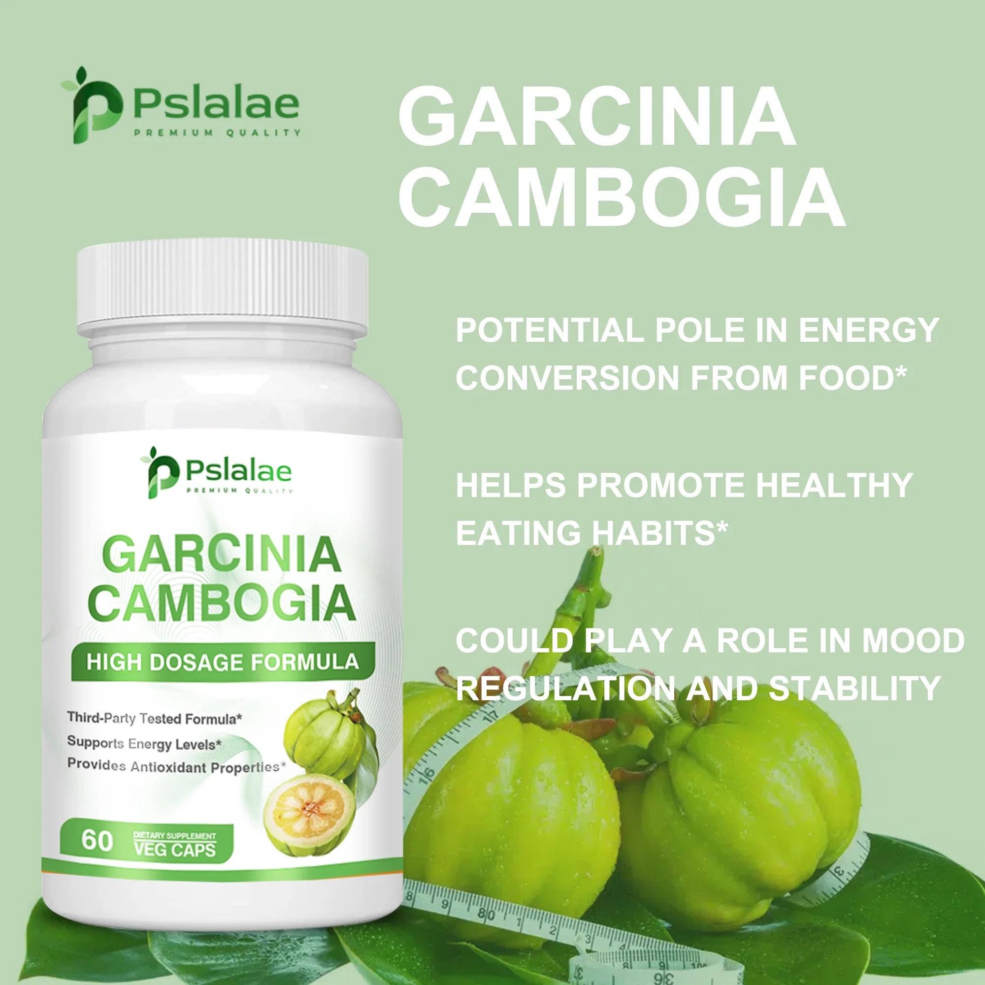 Garcinia Cambogia - Fat Burner, Cellulite, Weight Management, Appetite Suppressant - 60 Capsules