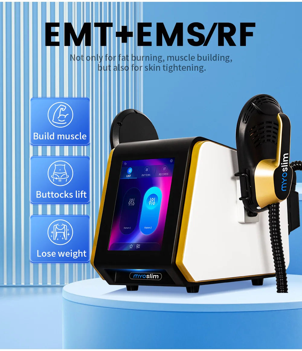 Myoslim Body Slimming Machine Building Muscle Stimulator Hip Buttock Lifting Myoslim Sculpt Body Fat Removal Equipment