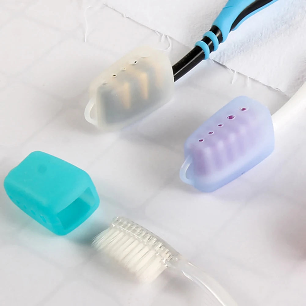3Pcs Portable Toothbrush Cover Holder for Adults Kids Toothbrush Headgear Travel Camping Brush Cap Case Toothbrushes Protector