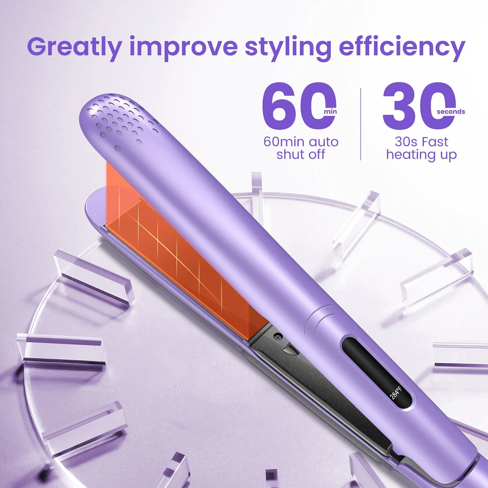 Sejoy 2 In 1 Professional Hair Straightener Curlering Flat Iron Fast Heating Ceramic Curler Hair Style