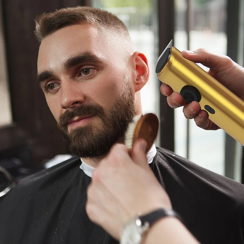 Sejoy Professional Hair Clippers LED Display Electric Beard Trimmer Cordless Men's Grooming Kit Rechargeable Nose Trimmer Gold