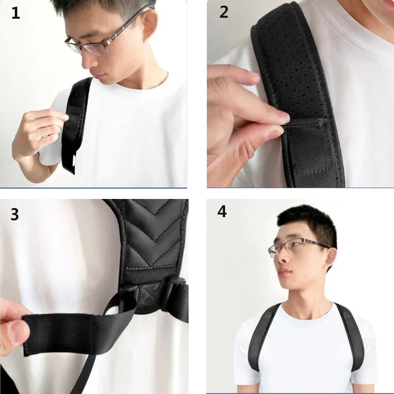 Back Posture Correction Belt Hunchback Prevention Correction of Sitting Posture Unisex Breathable Body Shaping Support Braces