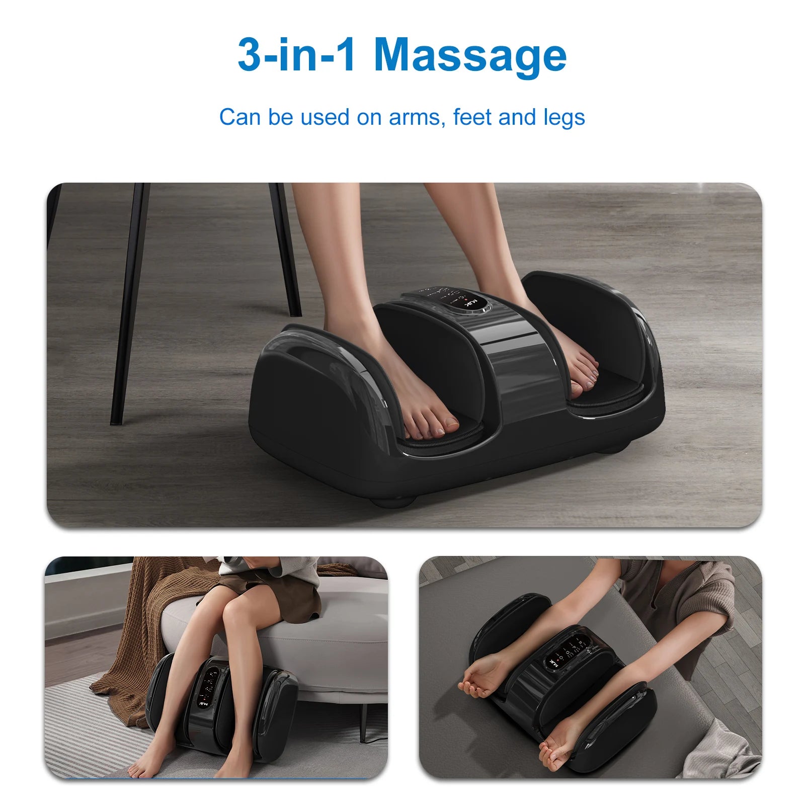 Shiatsu Foot Massager Electric Feet Massage with Heat and Deep Tissue Kneading for Relief Stress, Deep Rolling Massage,Best Gift
