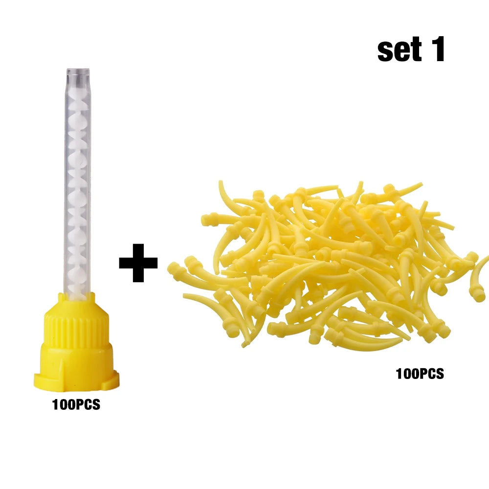 50/100PCS Dental Mixing Tips 1:1Dental materials for Lightweight Silicone Rubber Material Disposable Dental Supplies Mixing Tube