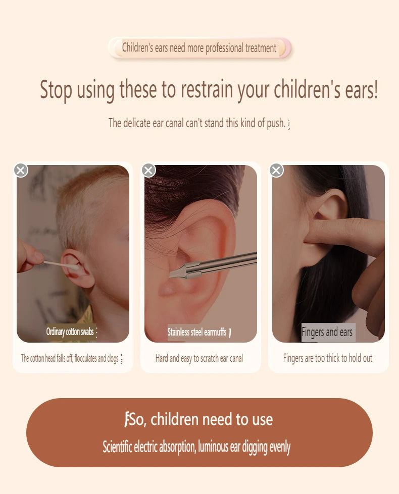 Electric Earpick for Children and Adults Electric Earpick for Earwax Ear Cleaner Earpick for Children