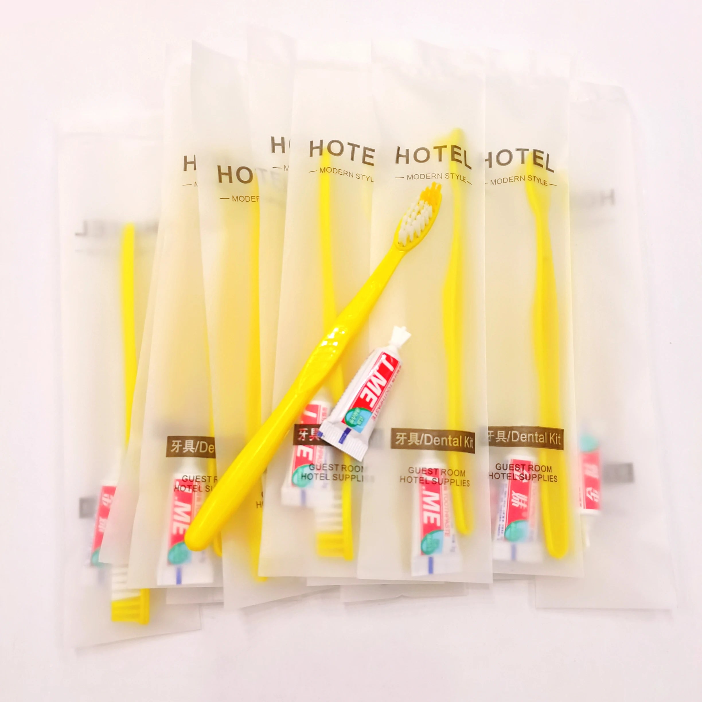 Hotel Supplies Travel Trip Dental Kit Disposable Toothbrush Toothpaste Sets Wholesale Independent Packing
