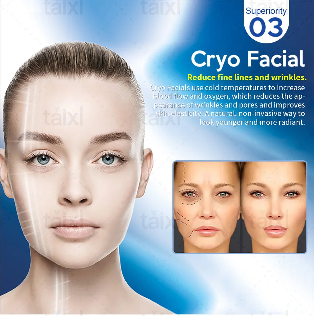 Portable non-invasive cold and heat therapy machine EMS facial beauty machine for facial lifting and body slimming