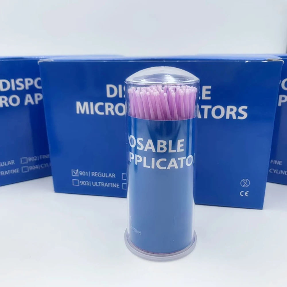 PIORPOY 100Pcs Dental Micro Brush Bottle Dental Disposable Micro Brushes Applicators Brush Teeth Oral Dentist Materials Dropship