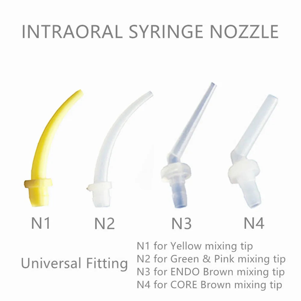 100Pcs/Bag Dental Materials Intraoral Impression Mixing Tips Nozzles Lab Denture Lab Mixer Syringe Dentistry Supplies
