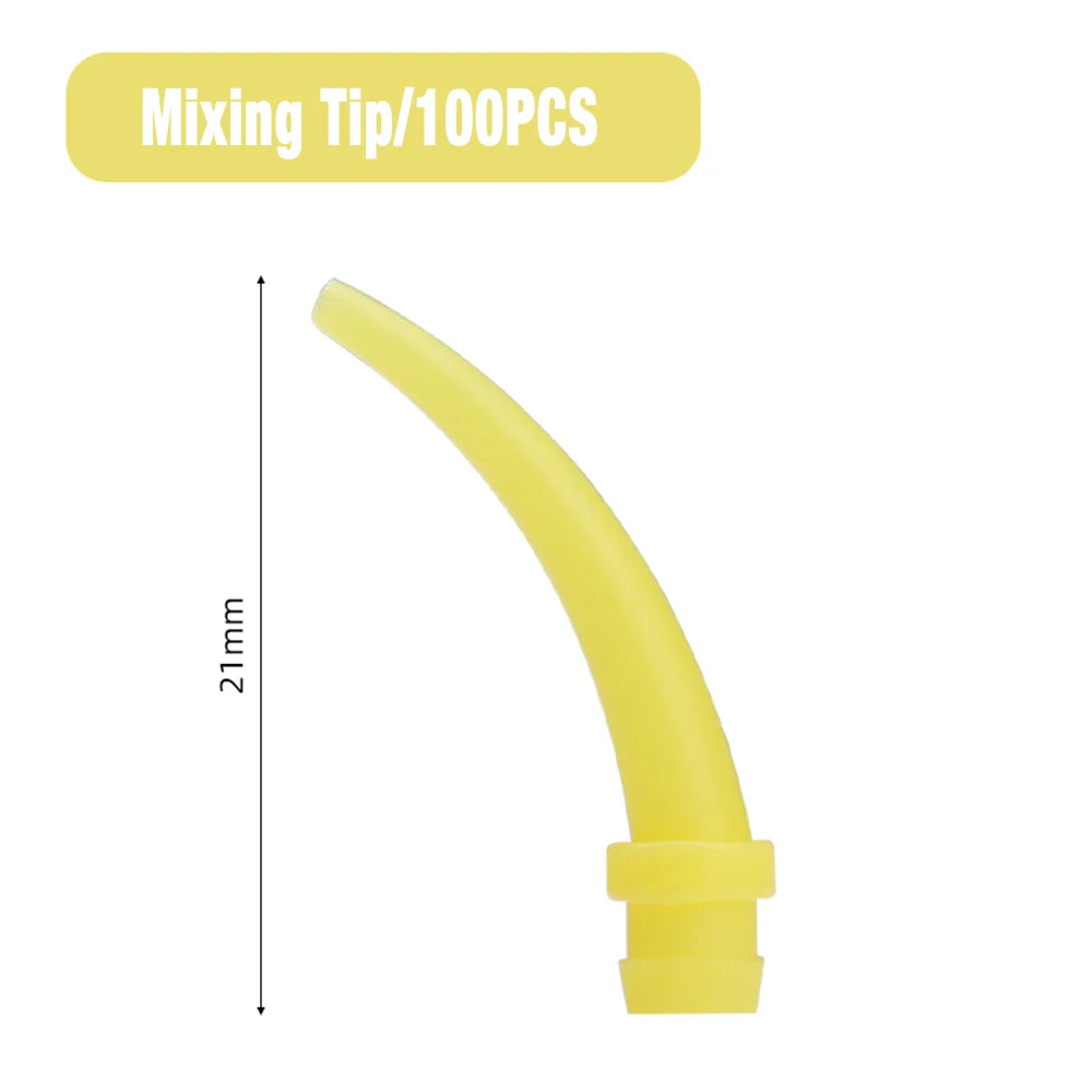 50/100PCS Dental Mixing Tips 1:1Dental materials for Lightweight Silicone Rubber Material Disposable Dental Supplies Mixing Tube