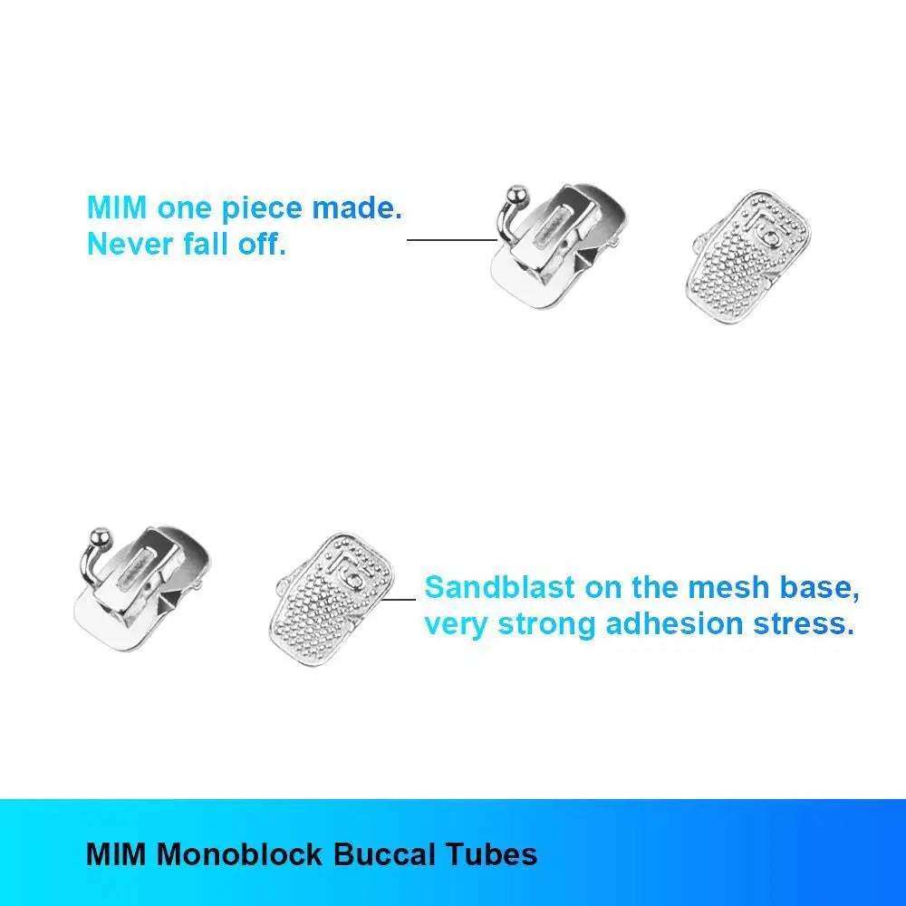 Transform Your Smile with 80 Dental Buccal Tubes, Orthodontic Bondable Non-Convertible Single Tube 20Kit/First Molar Roth 022