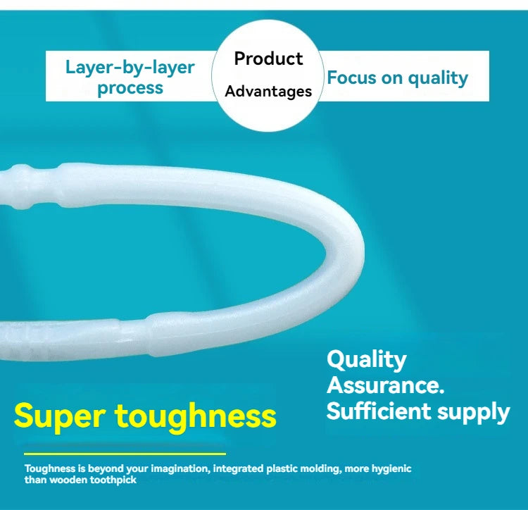 Toothpick Brush 200 PCs Boxed Plastic Toothpick Disposable Household Interdental Brush Teeth Picking Dental Floss