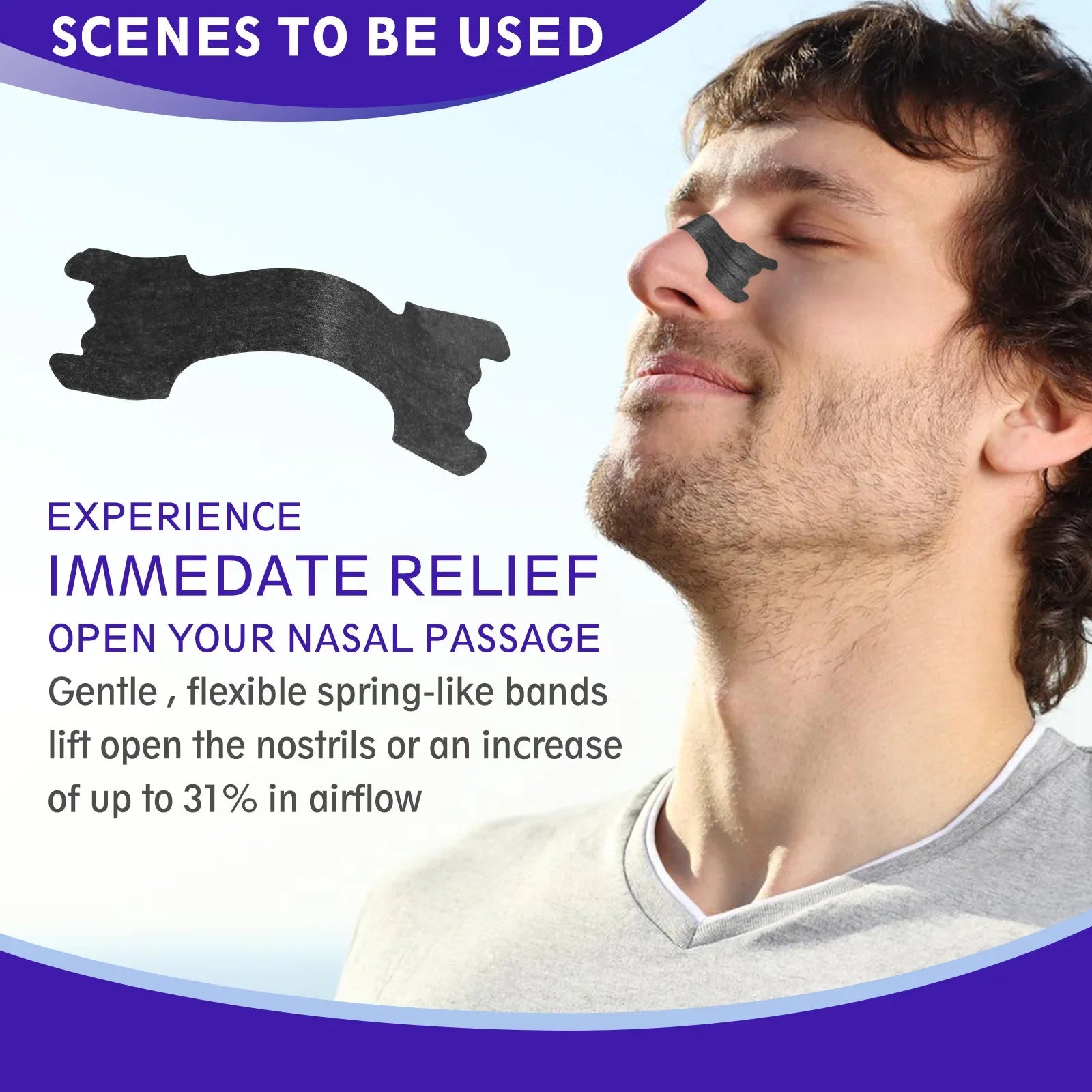 90/60/30Pcs Anti Snoring Nasal Strips Good Way Help Breathing Reduce Snore Nose Patch Better Sleep Easier Breath Aid Decive