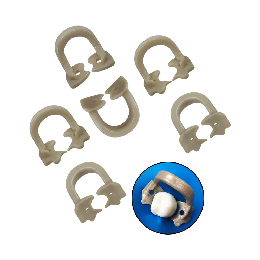 Dental Rubber Dam Clamps Sectional Matrix Band Molar Clips Resin Barrier Clip Holder Material For Dental Lab Dentist Supplies