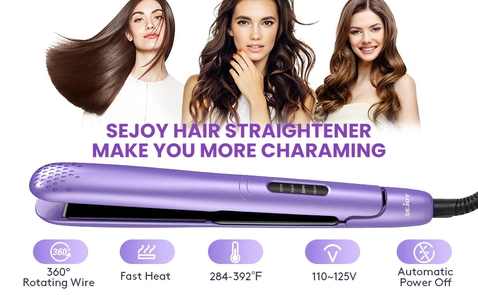 Sejoy Professional Electric Hair Curling Iron 110v/220v Hair Straightener Multi-function PTC Heater Crimper Curler Corn