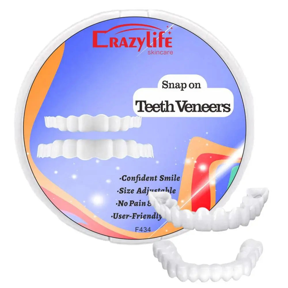 Snap On Teeth Veneers Cover The Imperfects Teeth Fake Tooth Instant Confidence Smile Temporary Teeth Teeth Beauty Tool Cosmetic