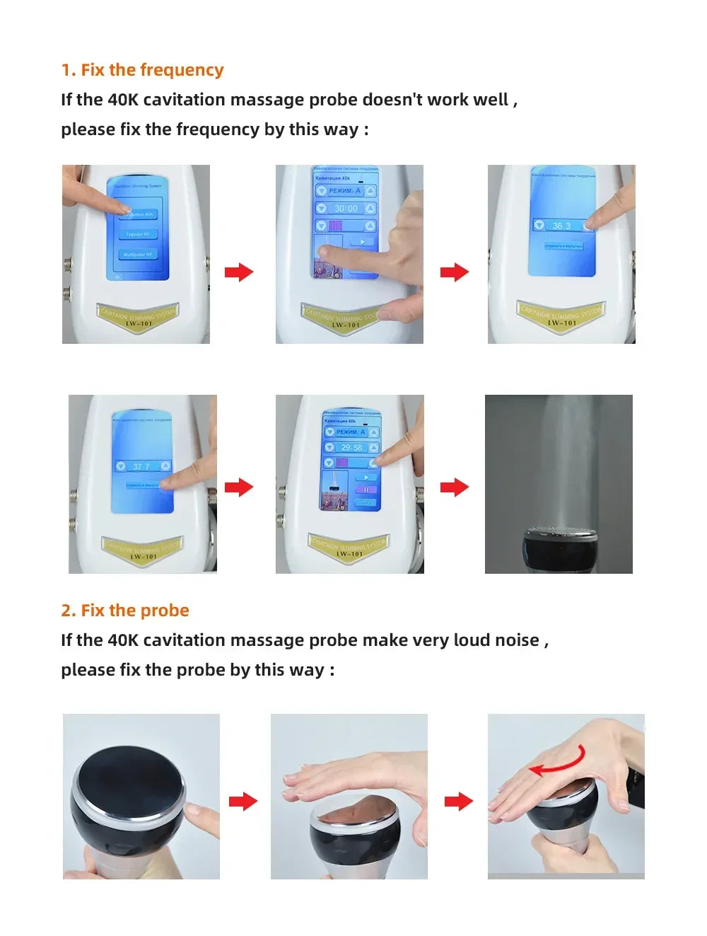 New 4 In 1 40k Cavitation Ultrasonic Body Care Tool